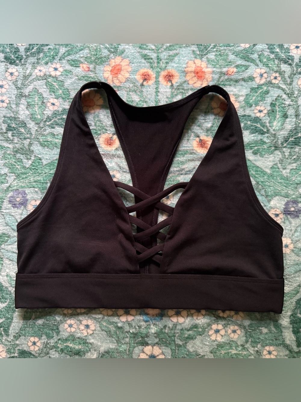 Victoria's Secret Black Crisscross Front Sports Bra